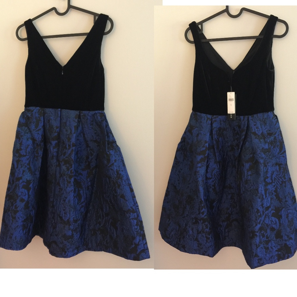 ANTHROPOLOGIE Velvet & Jacquard Dress size 0 new with tag - Picture 3 of 7